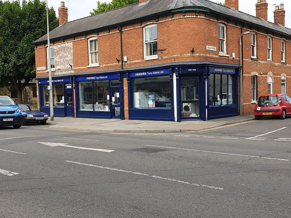 Tony Bens corner shop front.